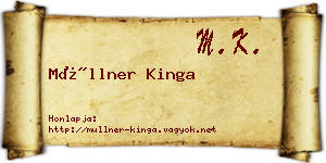 Müllner Kinga névjegykártya